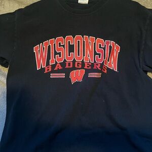 Black short sleeve Wisconsin shirt